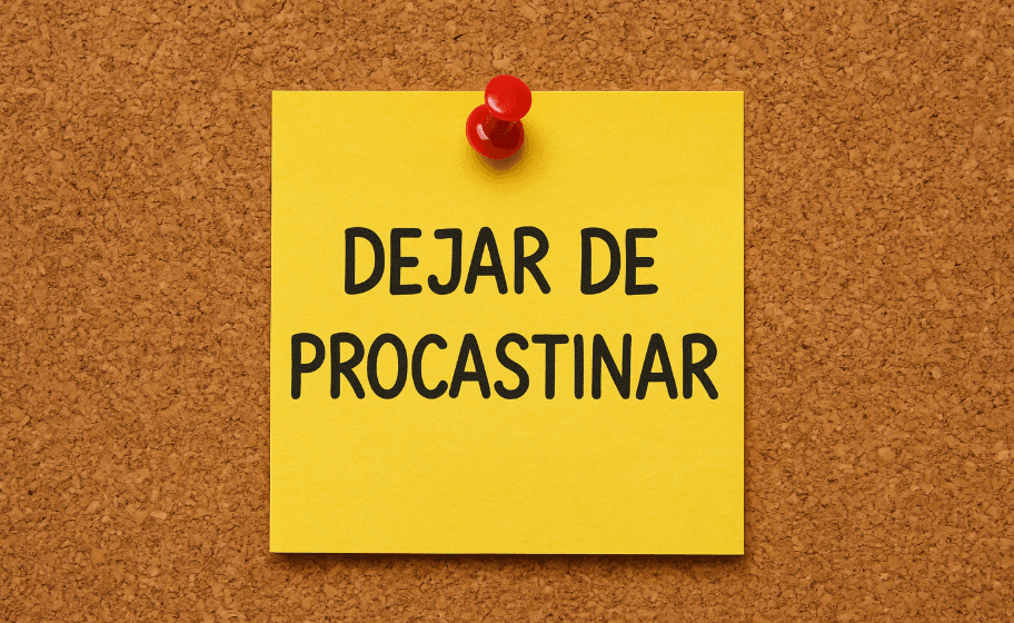 El pizarrón de corcho contra mi procastinación