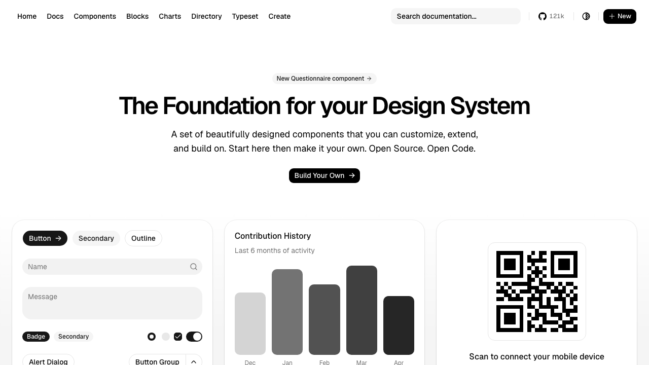 Sitio web de shadcn/ui