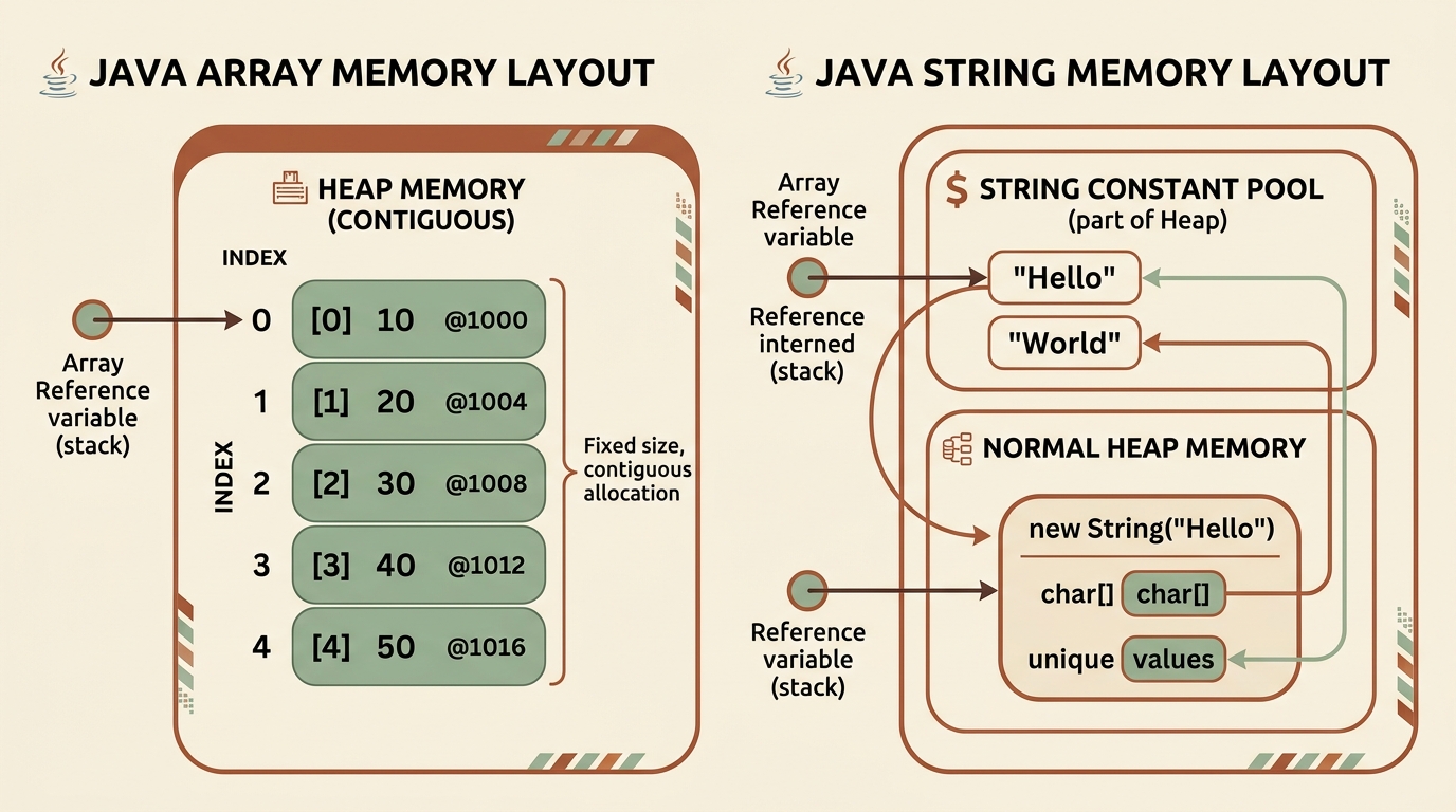 Modelo de Memoria para Arrays y Strings en Java