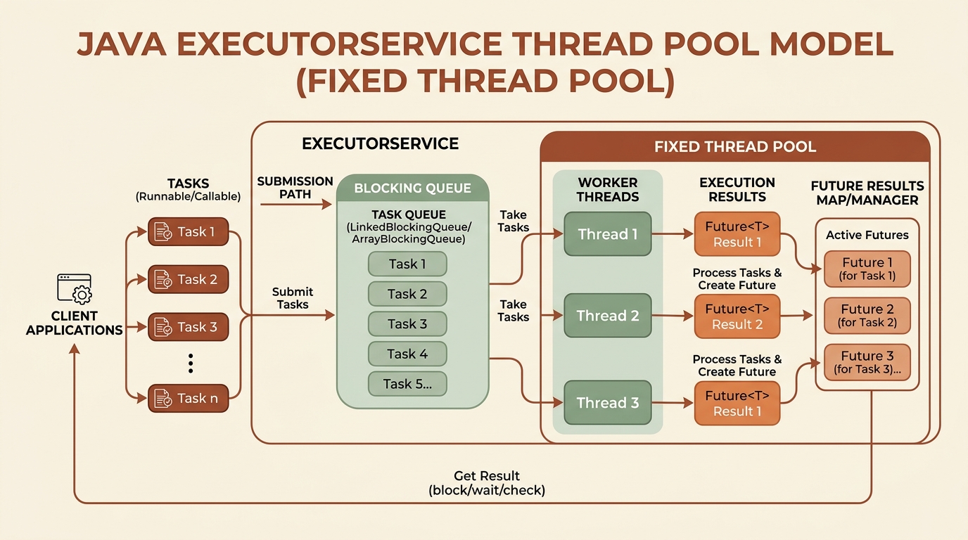 Arquitectura del Framework ExecutorService y Pools de Hilos